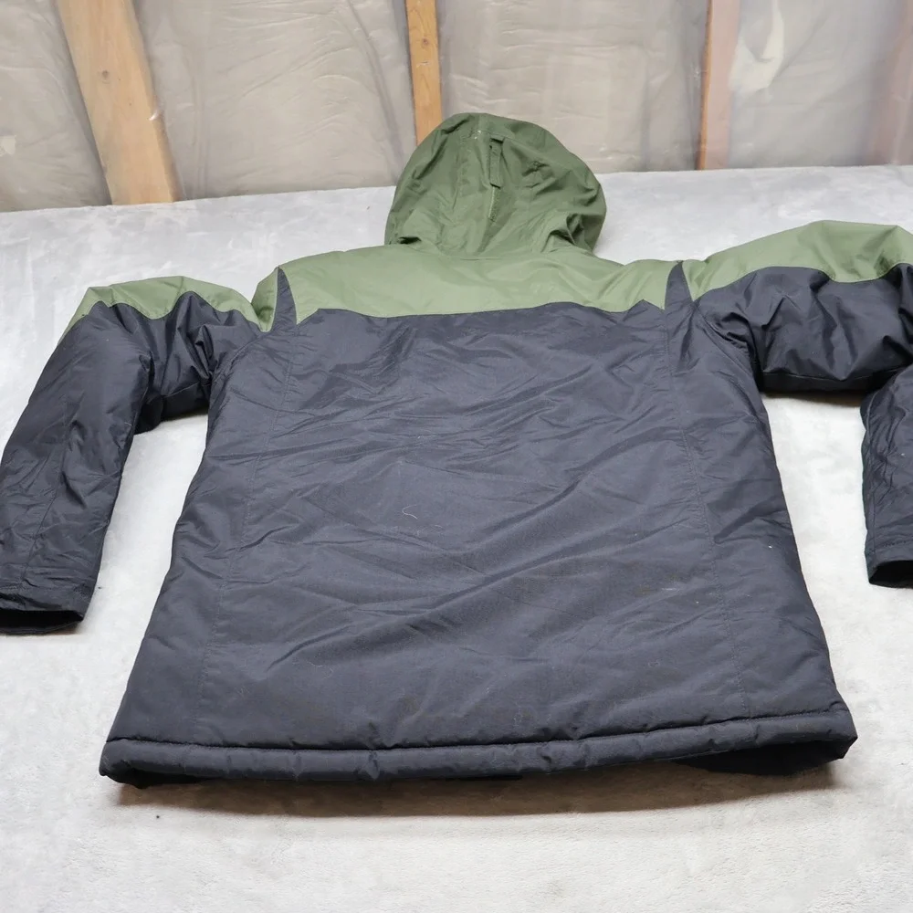 Columbia Jacket Boys Large 18/20‎ Black Insulated Hooded Wind Rain Puff Outdoor